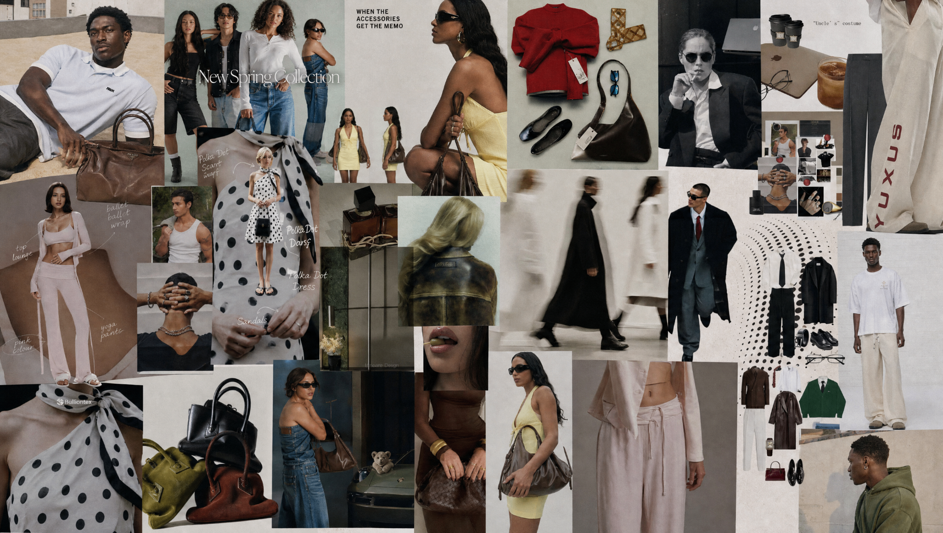 This week's moodboard — six tonal pieces composed by Ivanna, from outerwear and slip dresses to layered knits in a neutral palette.